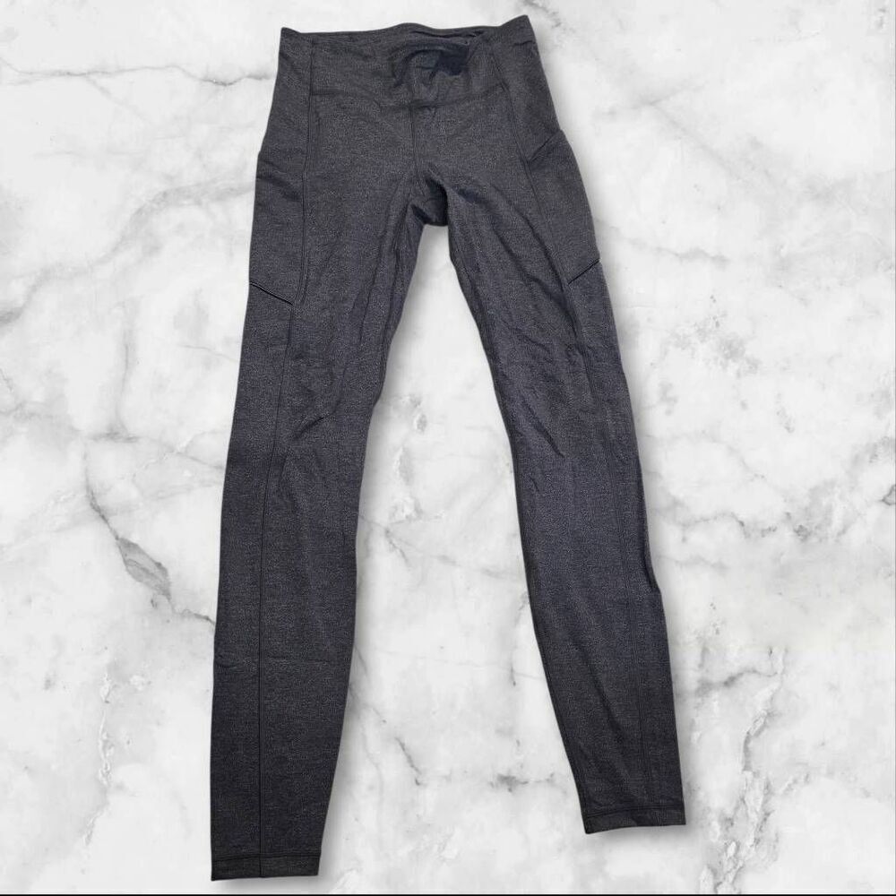 Lululemon Gray Speed Tights Size 6 with Pockets